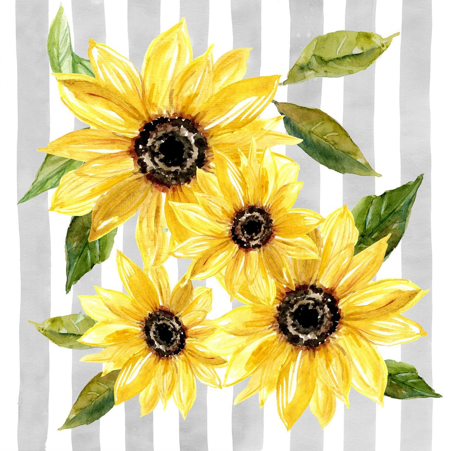 Framed Small - Sunflower Array II By Carol Robinson - Yellow Classy Art