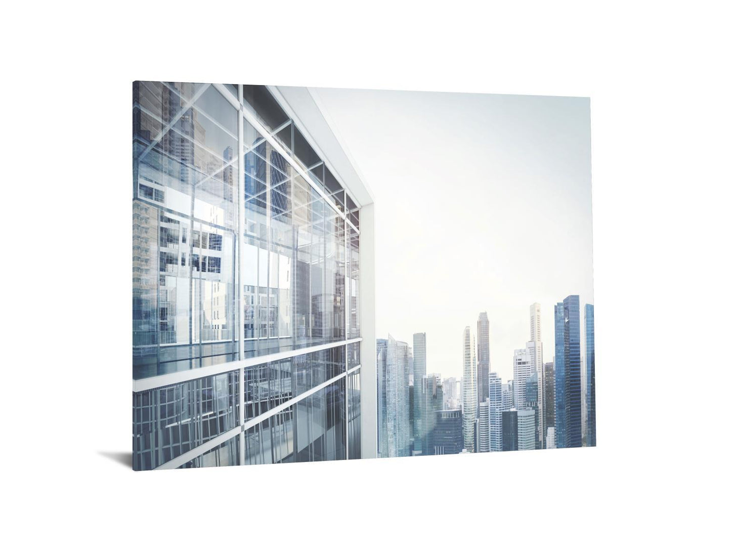 Tempered Glass With Foil - Skyscraper - Pearl Silver Classy Art