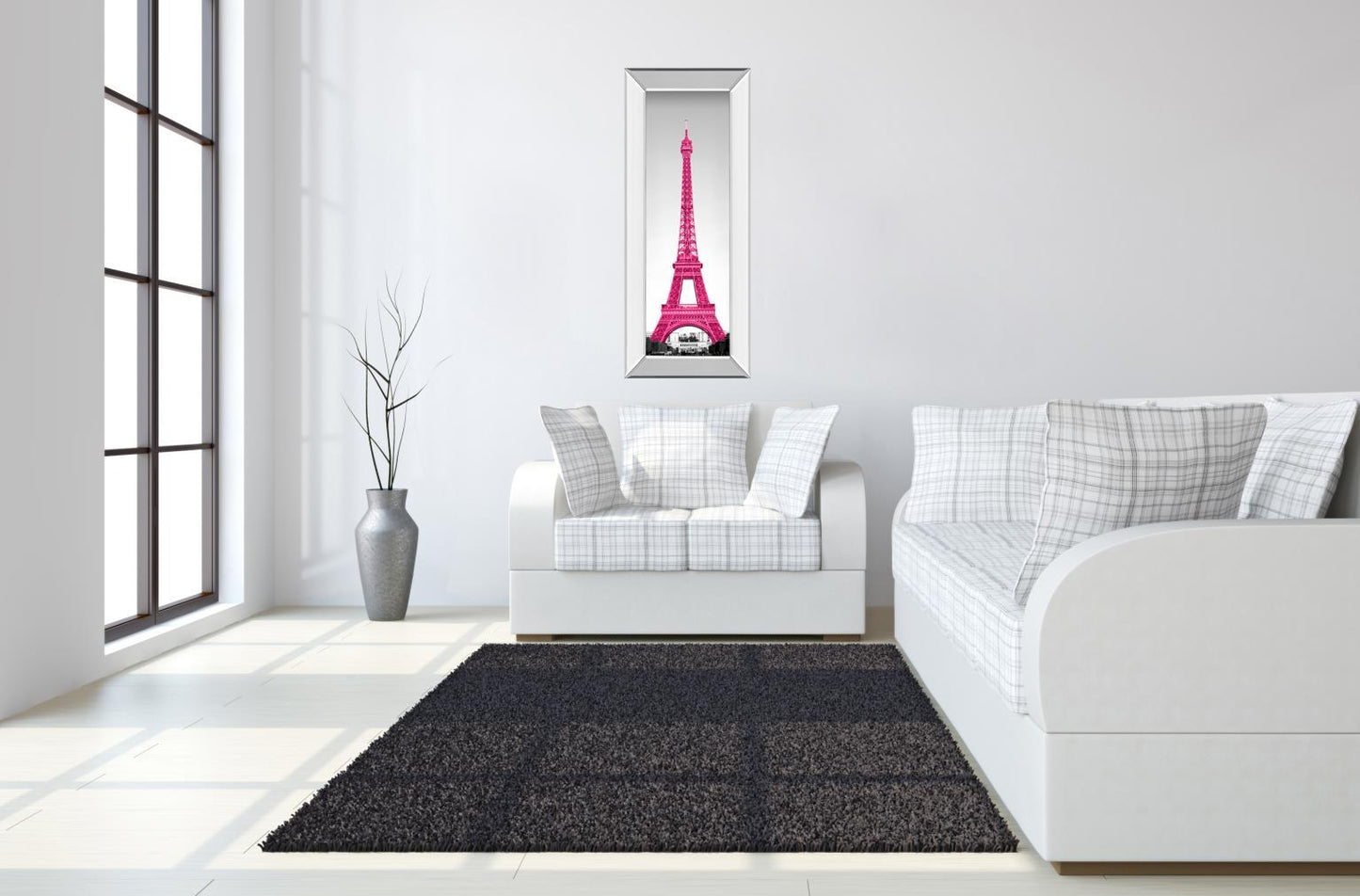 Pretty In Paris By Emily Navas - Mirror Framed Print Wall Art - Pink Classy Art