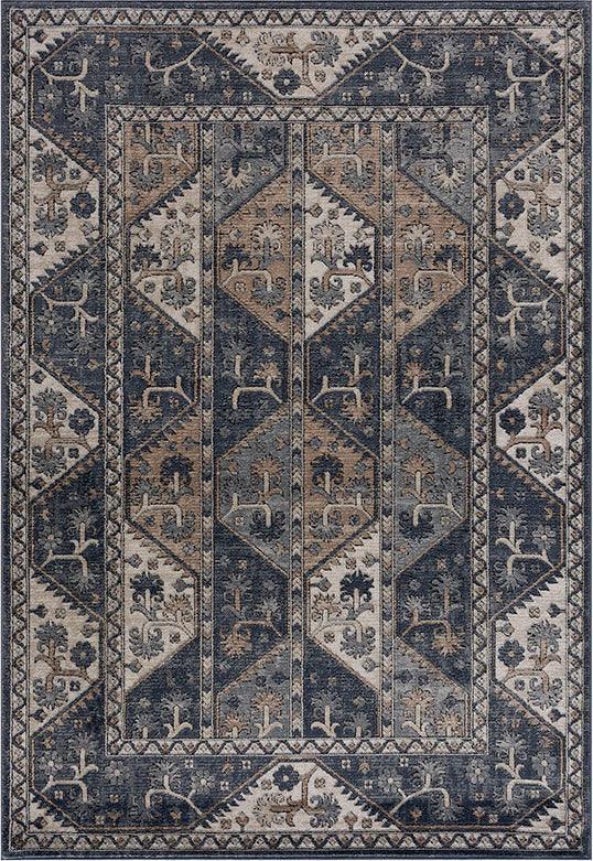 Dakota 5x7 Area Rug Blue & Cream Olliix.com