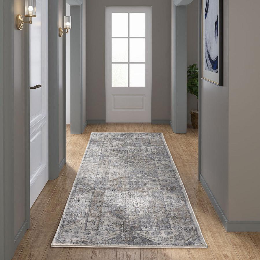 Dakota Runner 2'7"x7' Area Rug Beige & Cream Olliix.com