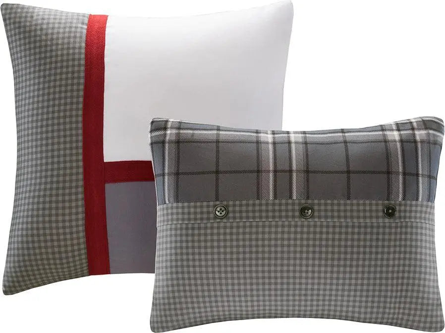 Daryl Twin/Twin XL Casual Comforter Set Gray Olliix.com