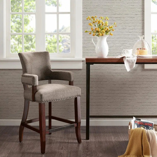 Dawson Arm 26?? Counter Stool Brown Olliix.com