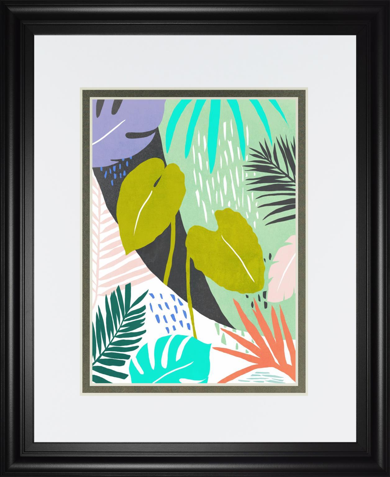 34x40 Jazzy Jungle I By Annie Warren - Green Classy Art