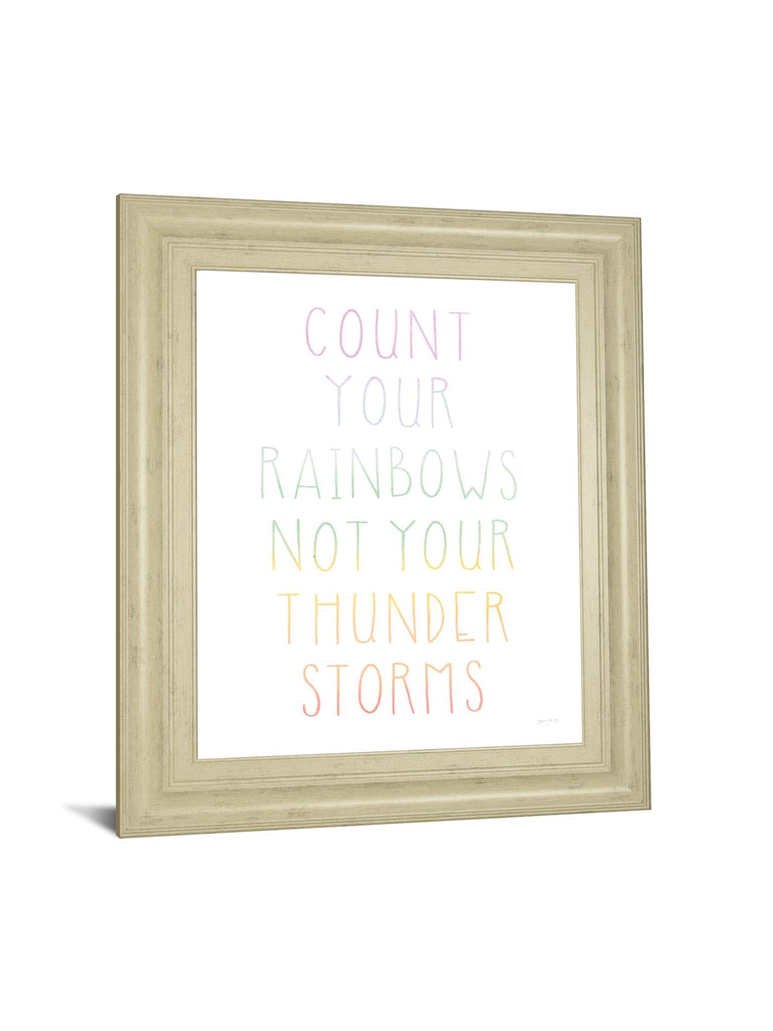 Lets Chase Rainbows VII By Jenaya Jackson - Framed Print Wall Art - White Classy Art