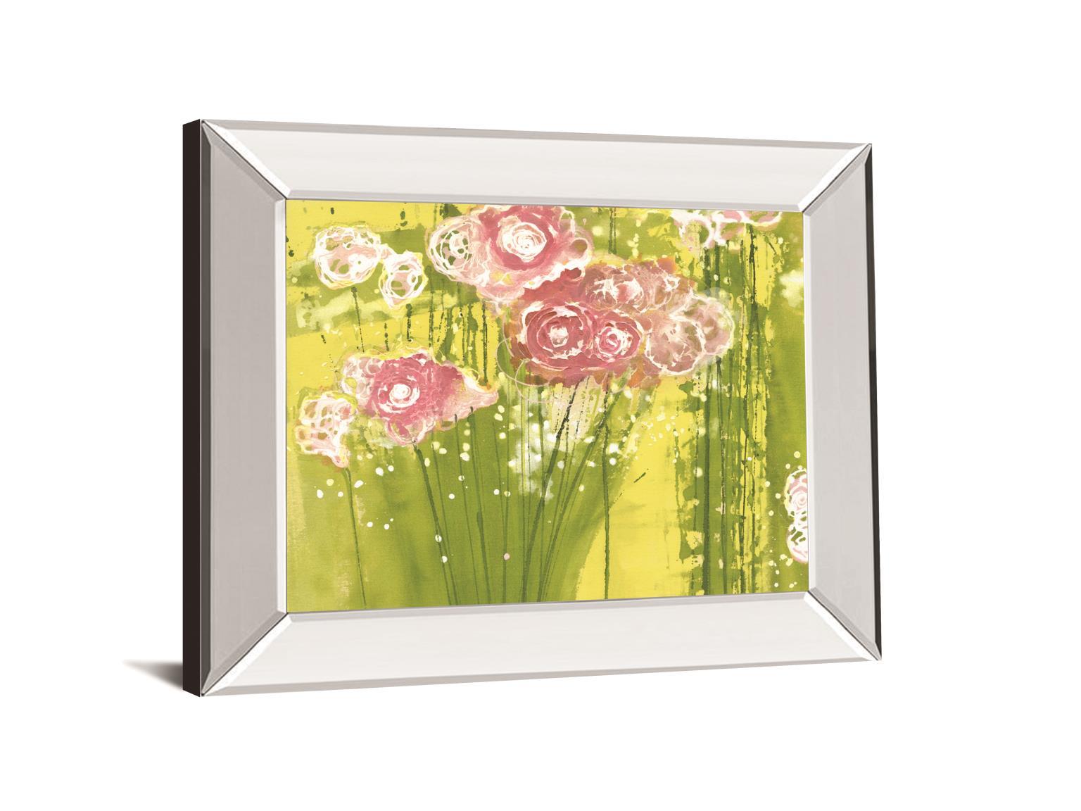 Spring Garden By Clusiau, A.C. - Mirror Framed Print Wall Art - Green Classy Art