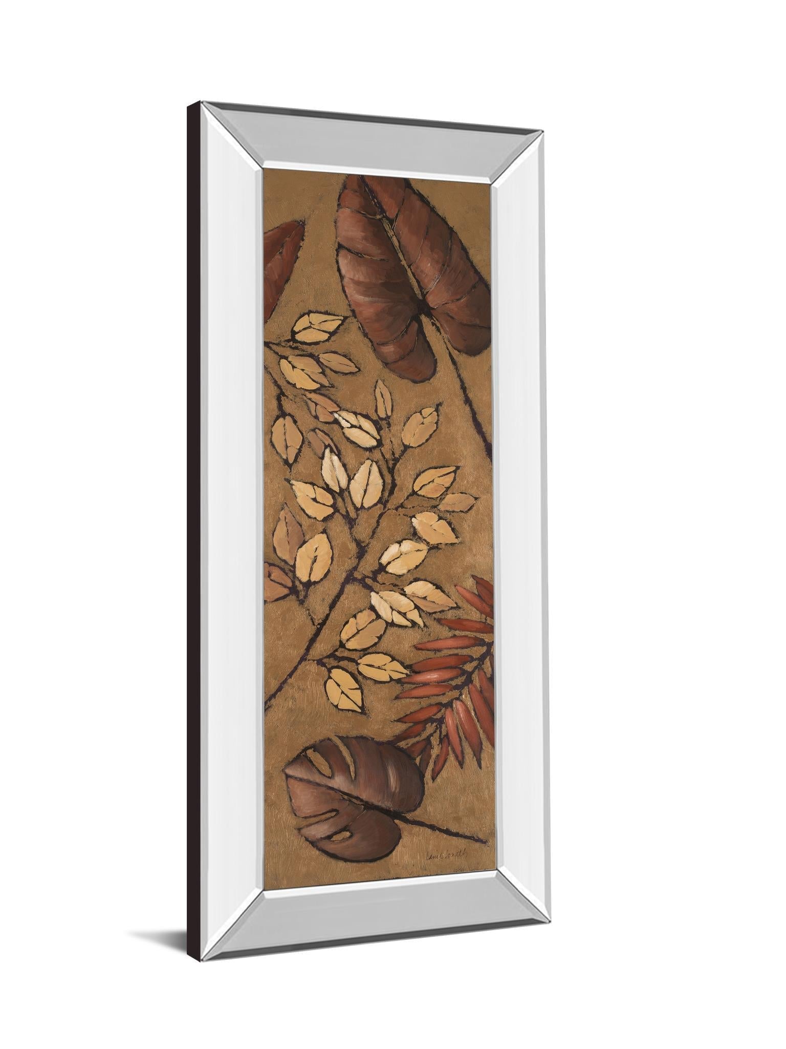 Indian Summer III By Lanie Loreth - Mirror Framed Print Wall Art - Dark Brown Classy Art