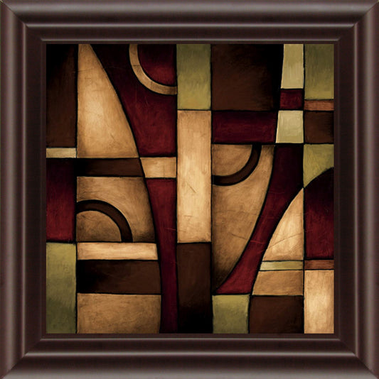 Connections II By Eve - Framed Print Wall Art - Dark Brown Classy Art