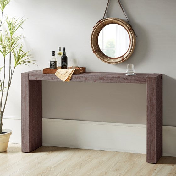 64" Console Table Brown Olliix.com