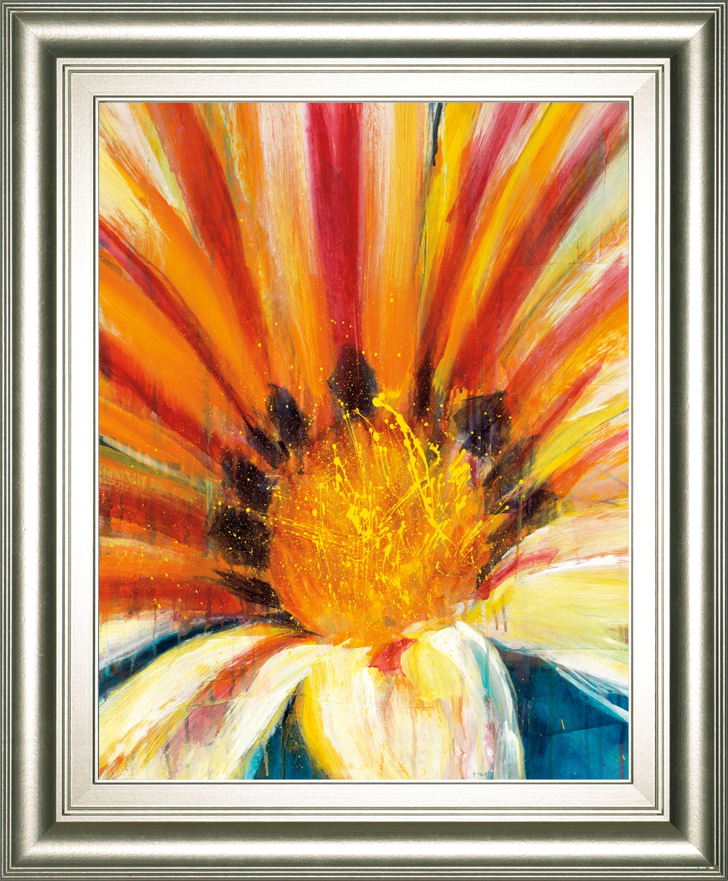 Wild Flower By D'aguiar - Framed Print Wall Art - Orange Classy Art