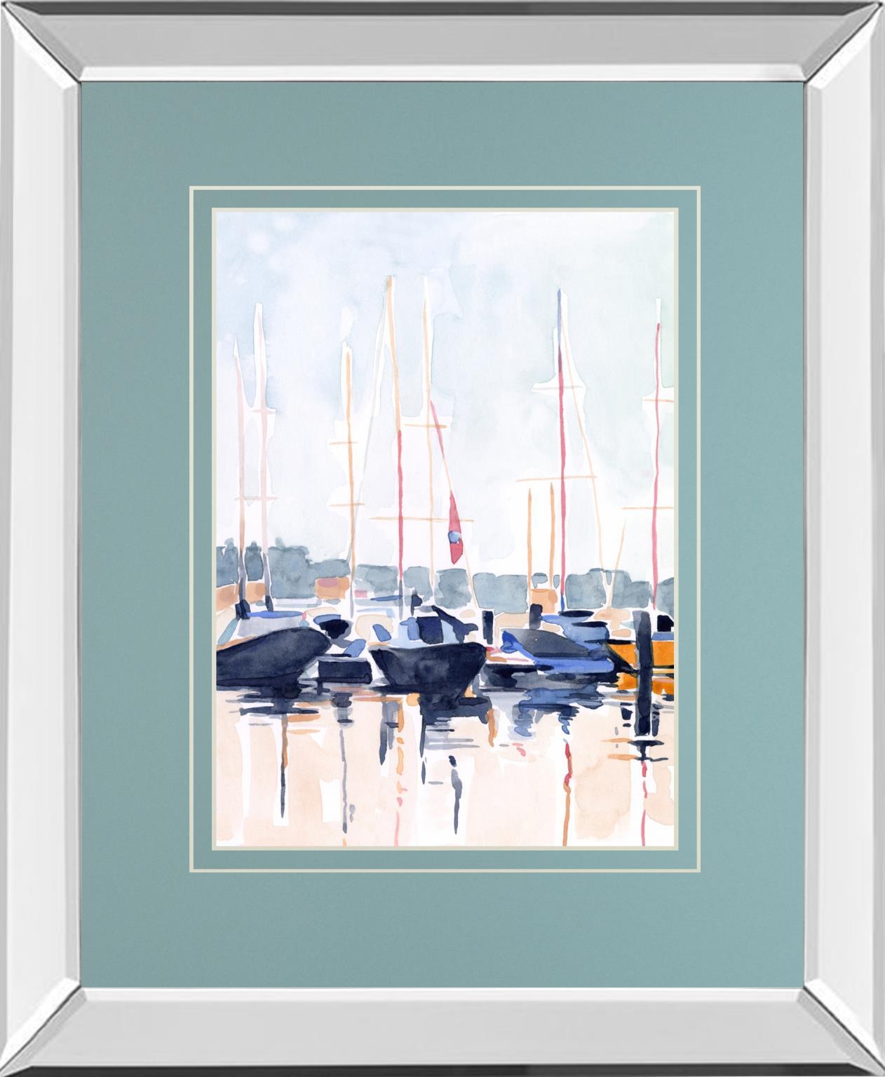 Watercolor Boat Club II By Emma Scarvey - Beige Classy Art