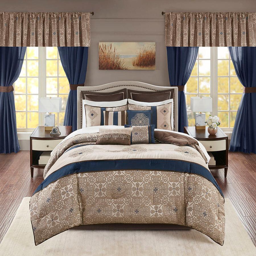 Delaney King 24 Piece Room In a Bag Navy Olliix.com