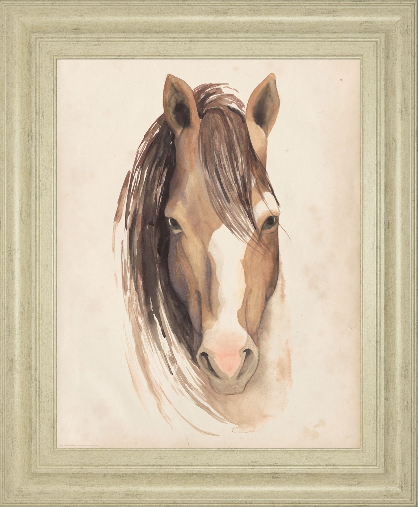 Watercolor Animal Study - Wall Art - Dark Brown Classy Art