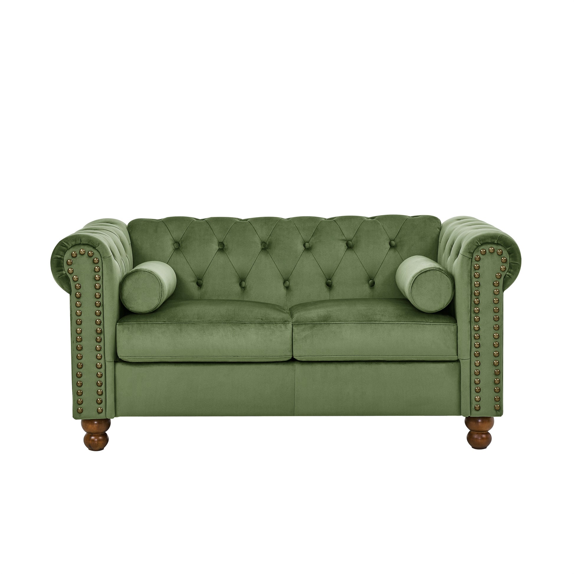 PHOYAL Large LOVE SEAT, Velvet Sofa TWO-seat Sofa  Classic Tufted Chesterfield Settee Sofa Modern 2 Seater Couch Furniture Tufted Back for Living Room (Green) ***(FREE SHIPPING)*** House to Home Furnishings LLC