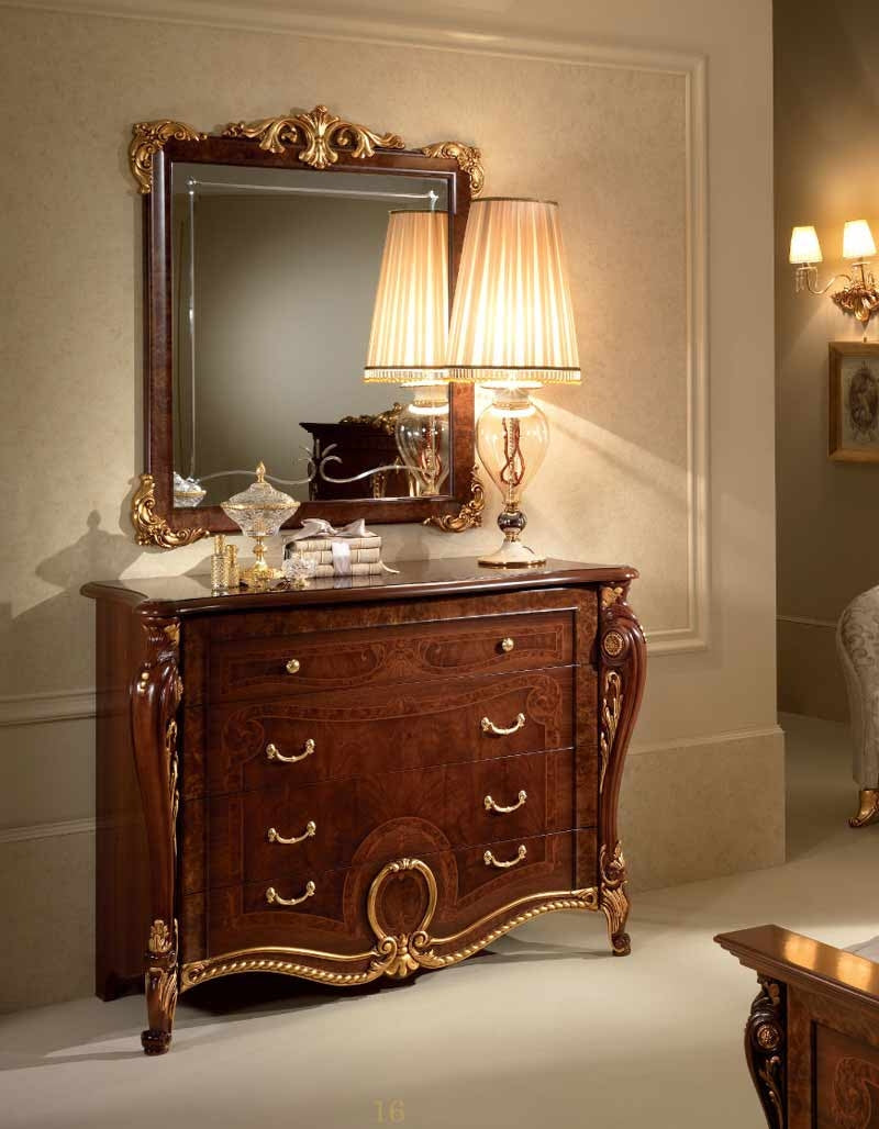 ESF Furniture - Arredoclassic Italy Donatello 4 Drawers Dresser with Mirror - DONATELLO4DDM ESF Furniture