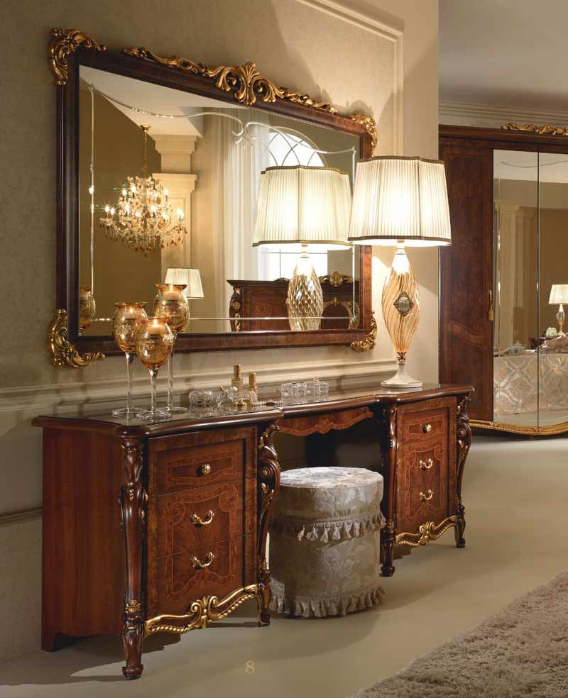 ESF Furniture - Arredoclassic Italy Donatello Vanity Dresser with Mirror - DONATELLOVDM ESF Furniture