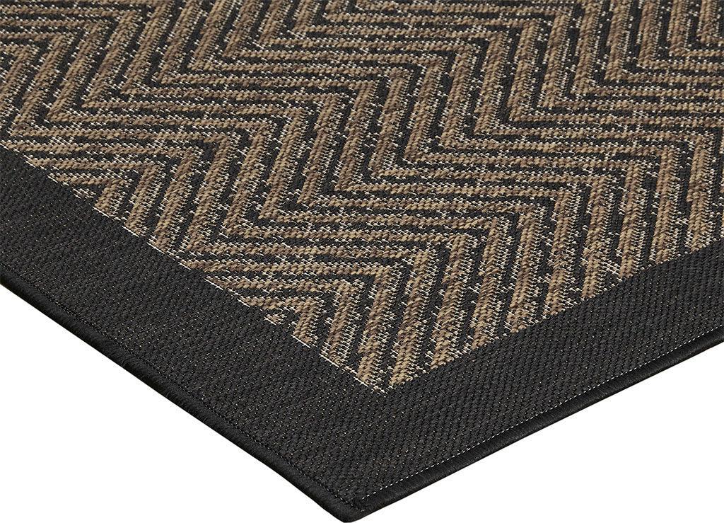 Dover 8x10 Area Rug Natural & Black Olliix.com