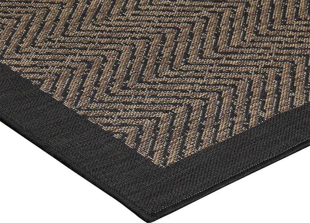 Dover Textured 5 x 7 Rug Natural | Black Olliix.com