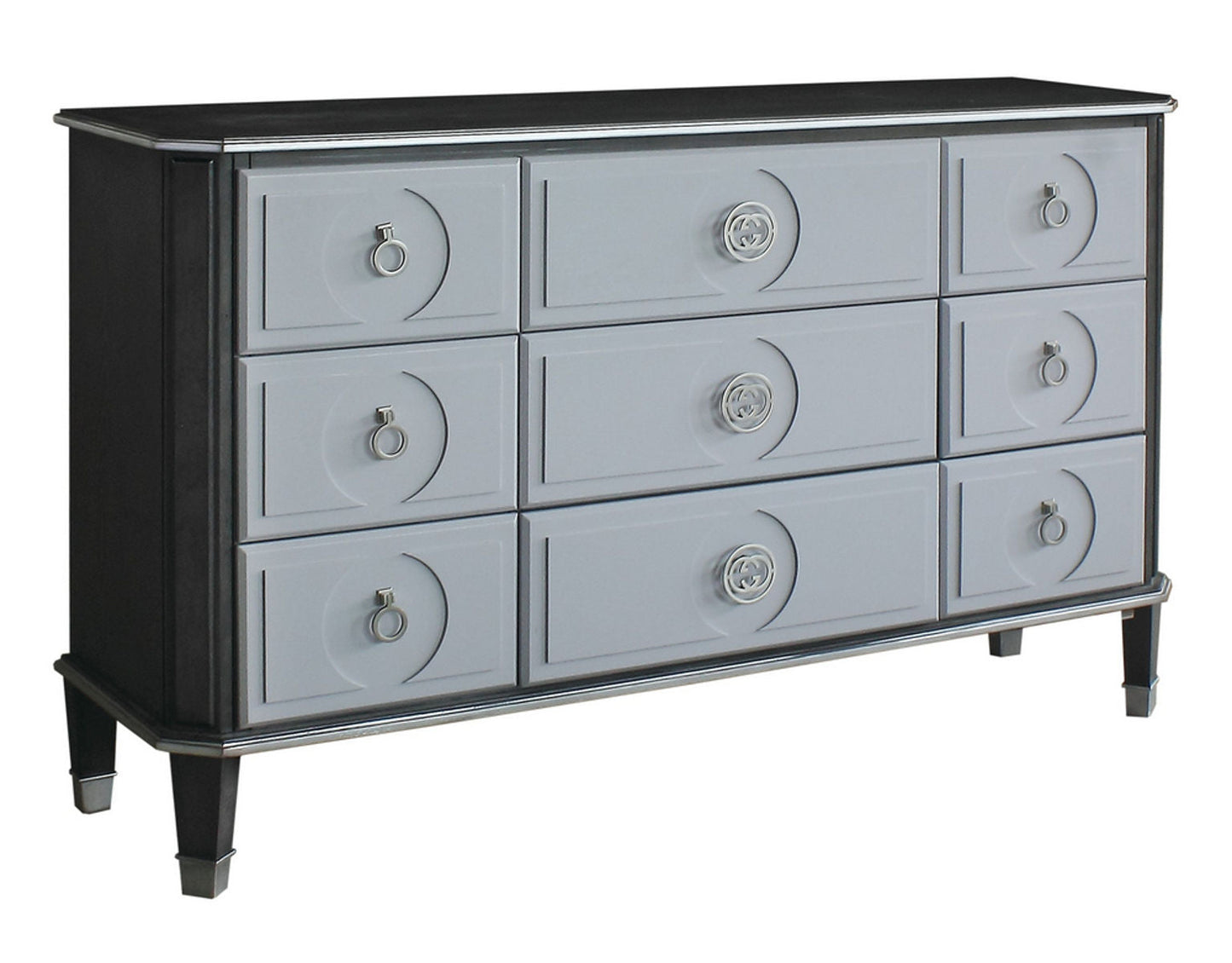 Acme Furniture House Beatrice 9 Drawer Dresser in Light Gray 28815 ACME East