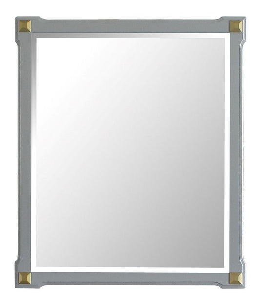 Acme Furniture House Marchese Mirror in Pearl Gray 28864 ACME East