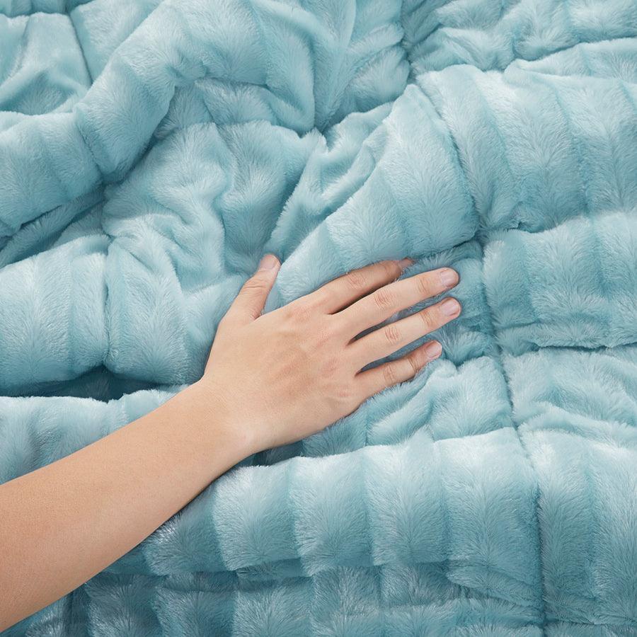 Duke Full/Queen Comforter Mini Set Aqua Olliix.com