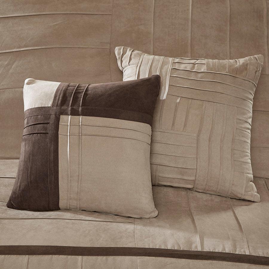 Dune 7 Piece Comforter Set Beige Queen Olliix.com