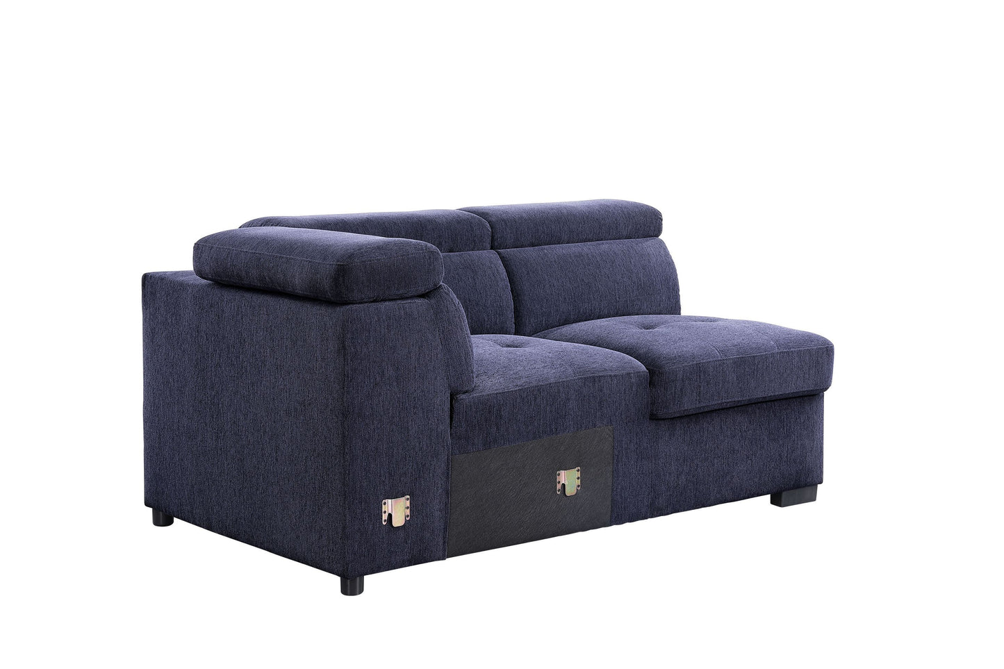 ACME Nekoda Storage Sleeper Sectional Sofa and Ottoman, Navy Blue Fabric 55520 ***(FREE SHIPPING)*** House to Home Furnishings LLC