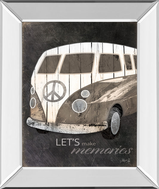 Let's Make Memories By Marla Rae - Mirror Framed Print Wall Art - Dark Gray Classy Art