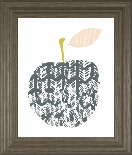 22x26 Cut Paper Fruit II By June Erica Vess - Dark Gray Classy Art