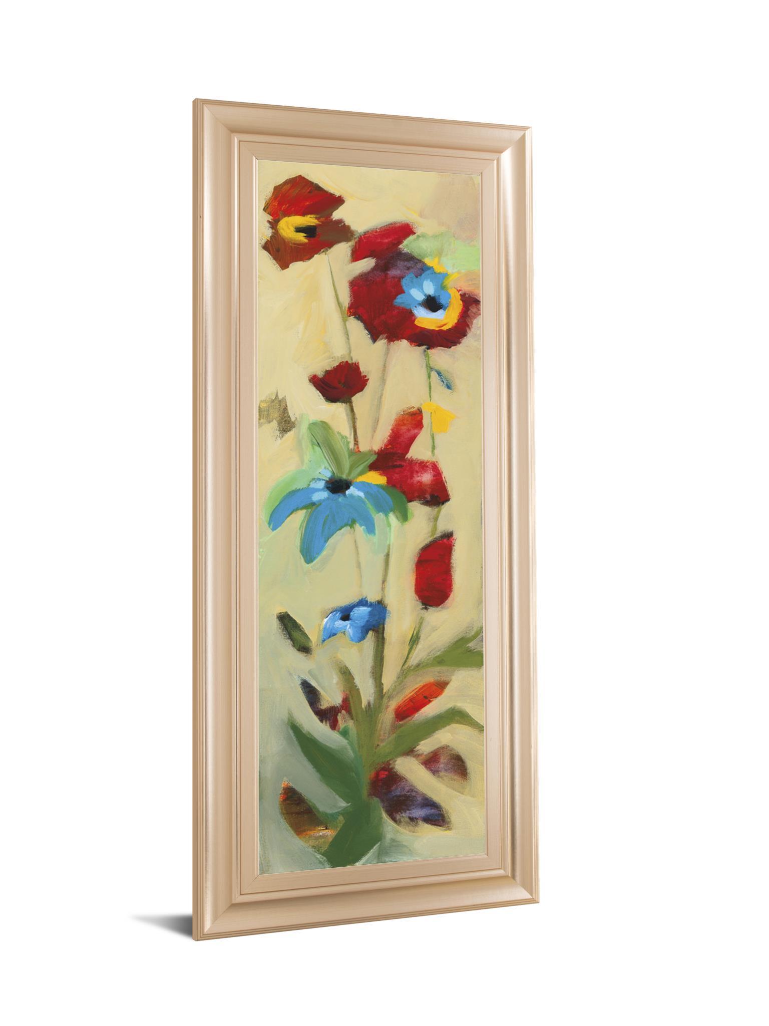 Wildflower Il By Jennifer Zybala - Framed Print Wall Art - Red Classy Art