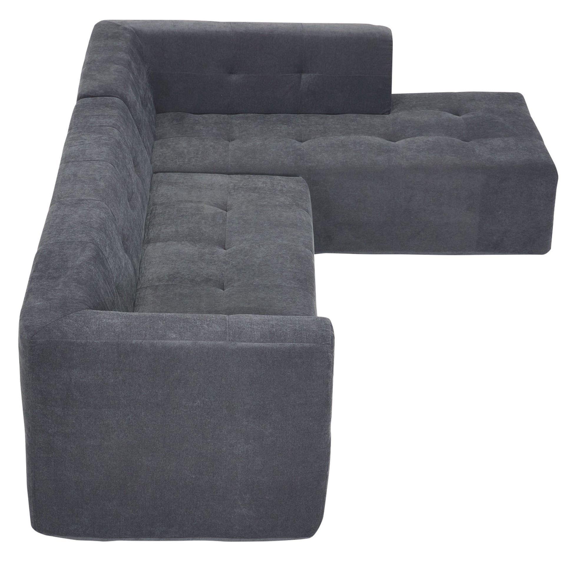 110.2”x72.8" Modular Modular Combination Living Room Sofa Set, Modern Minimalist Sofa, Living Room Upholstered Sofa Bed, Bedroom, 3pcs Computer Free Combination, L-Shaped,Dark Grey House to Home Furnishings LLC