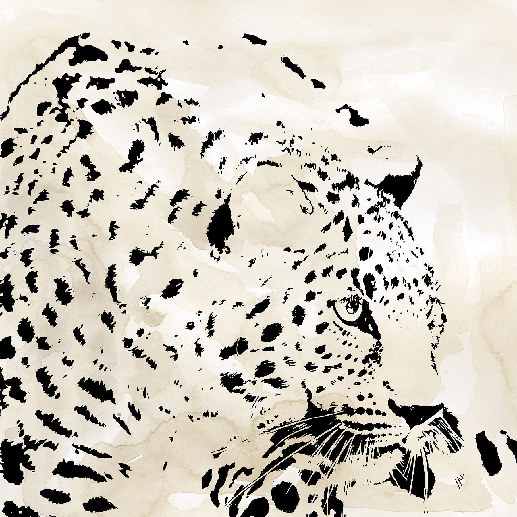 Leopard Spots IV By Carol Robinson - Beige Classy Art