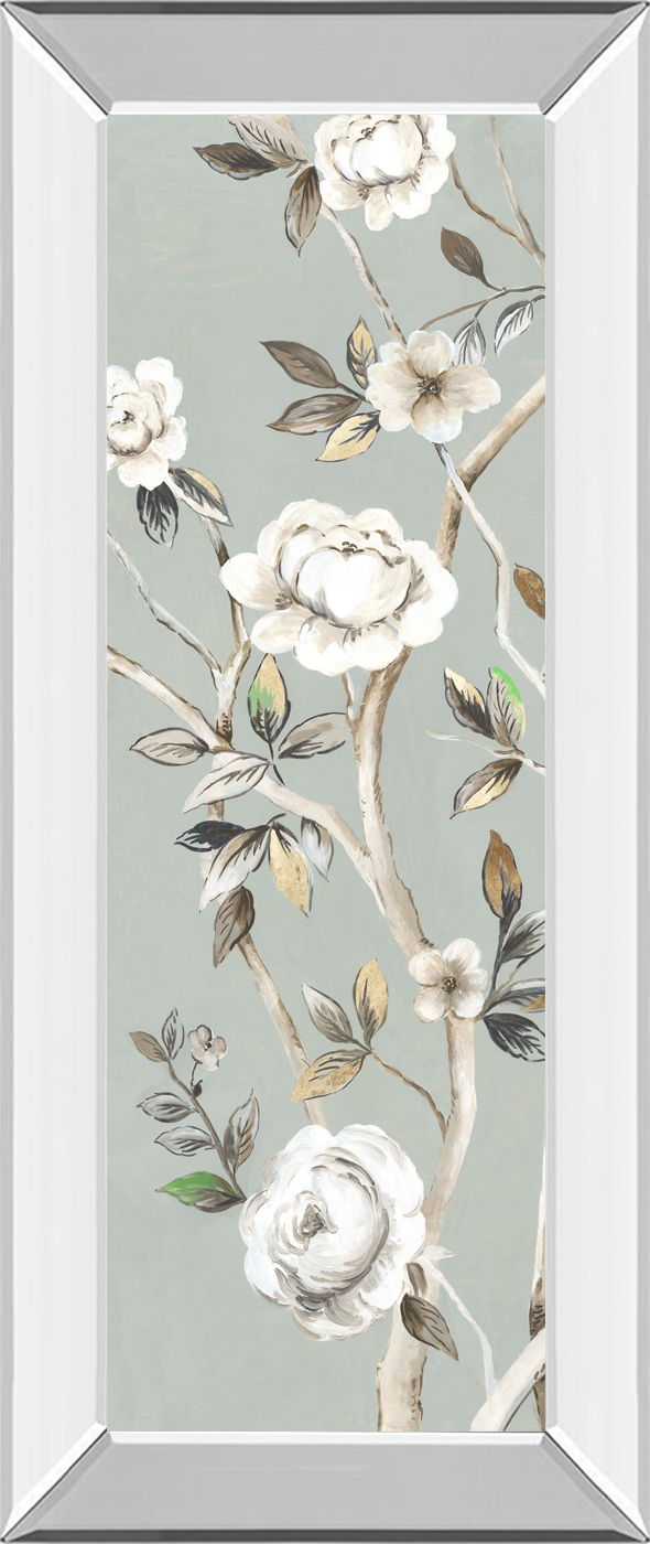 A Flower For You III By Asia Jensen - Mirrored Frame Wall Art - Light Gray Classy Art