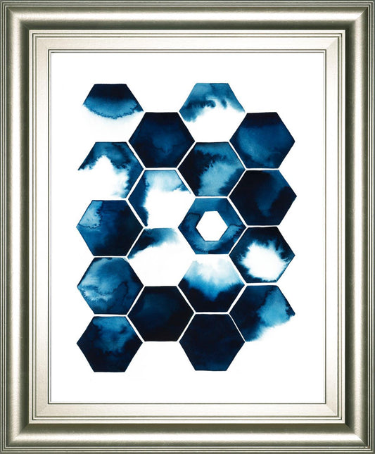 22x26 Stormy Geometry I By Grace Popp - Blue Classy Art