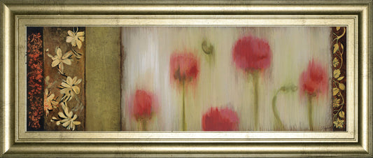 Rain Flower Il By Dysart - Framed Print Wall Art - Red Classy Art