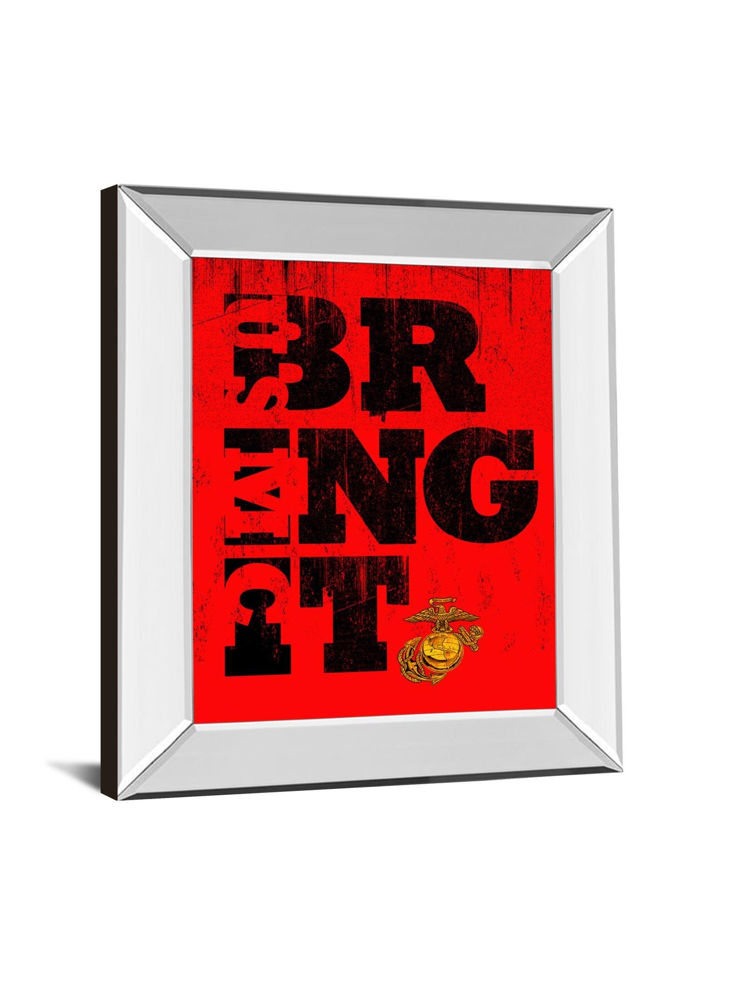 Bring It - Mirror Framed Print Wall Art - Red Classy Art