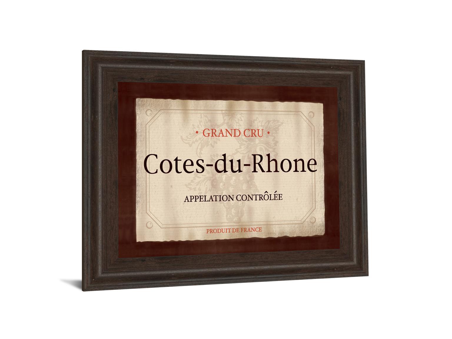 Cote Du Rhone By Paola Viveiros - Framed Print Wall Art - White Classy Art