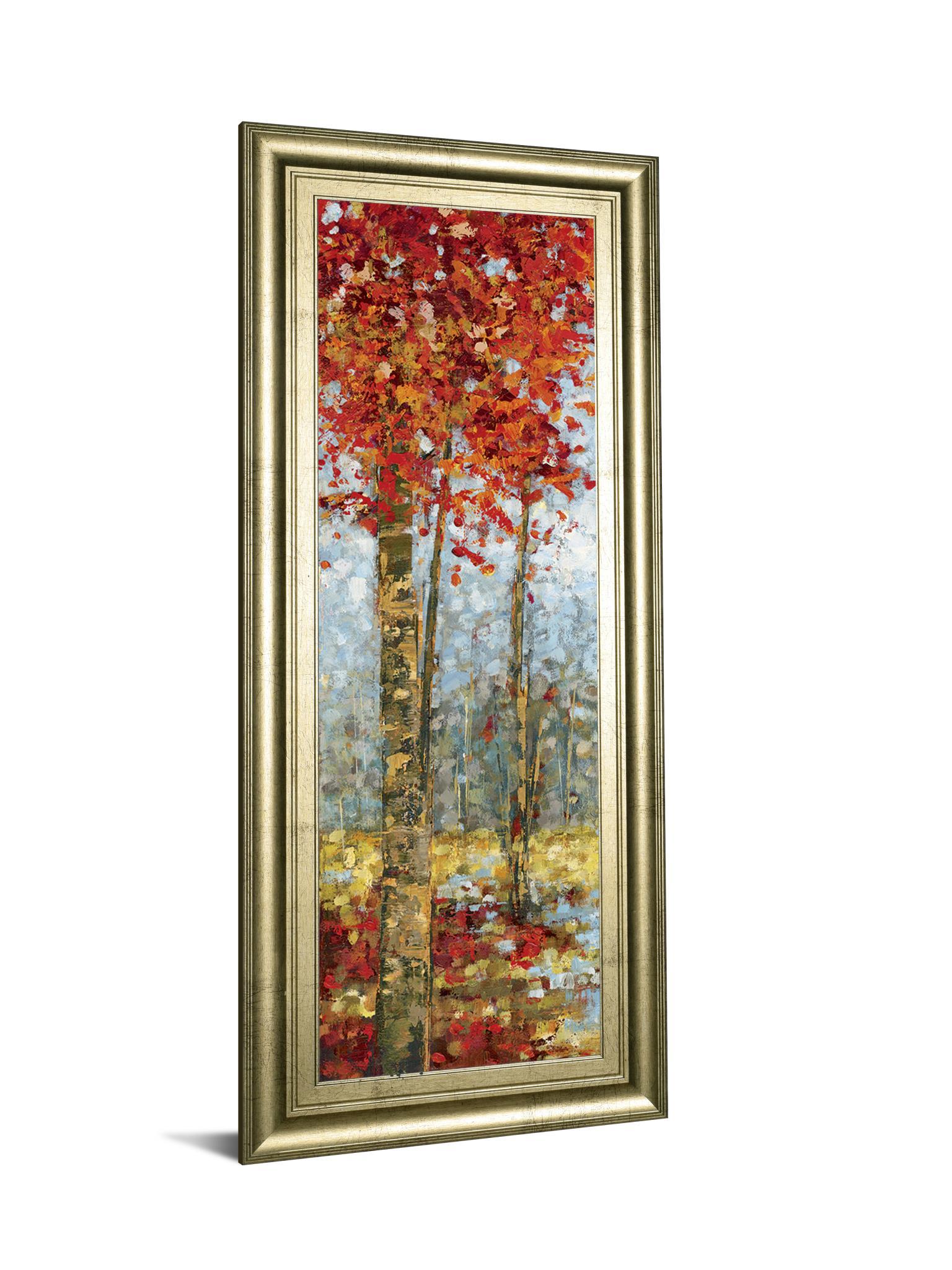 Crimson Woods I By Carmen Dolce - Framed Print Wall Art - Red Classy Art