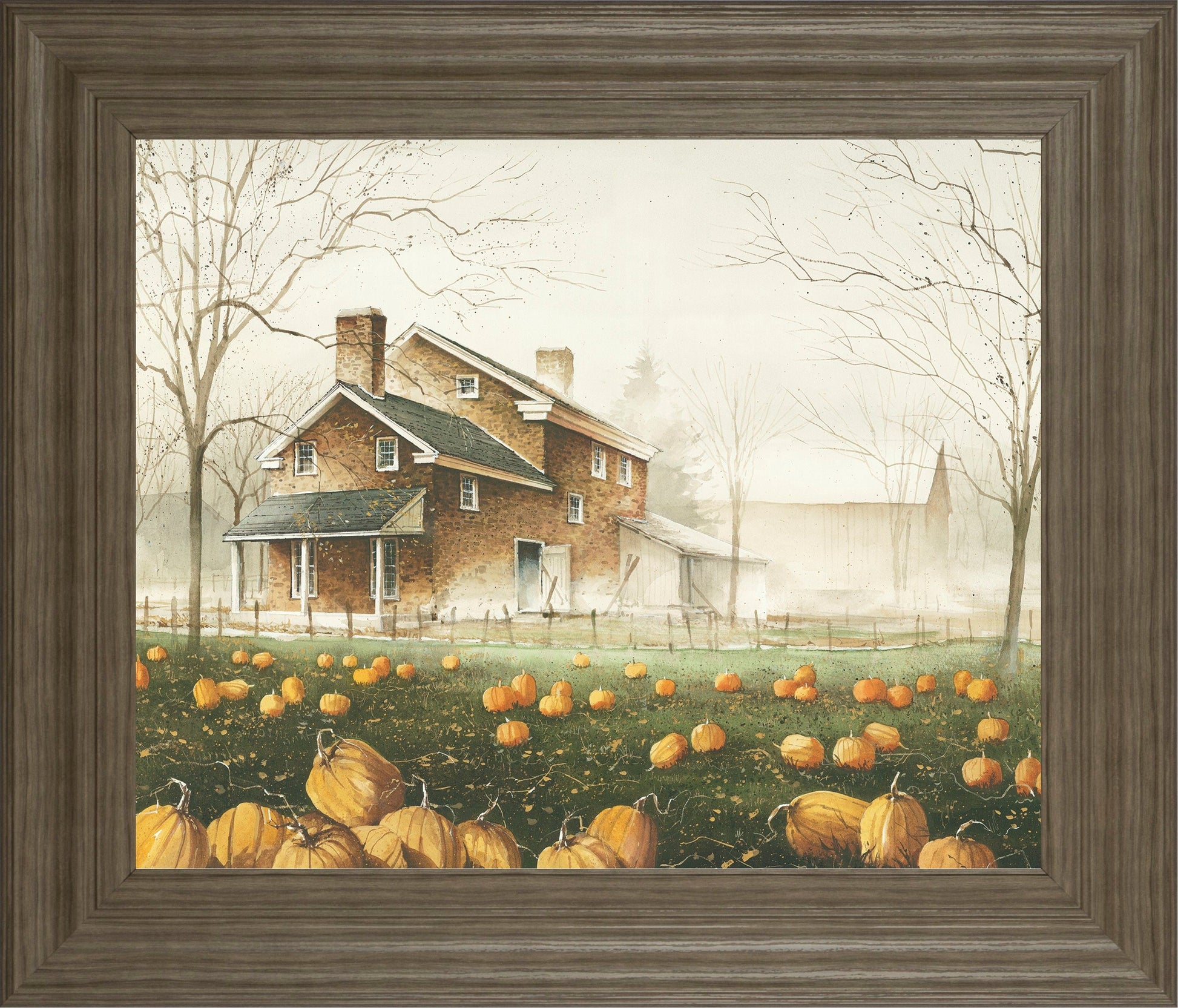 October Gray By John Rossini - Framed Print Wall Art - Yellow Classy Art