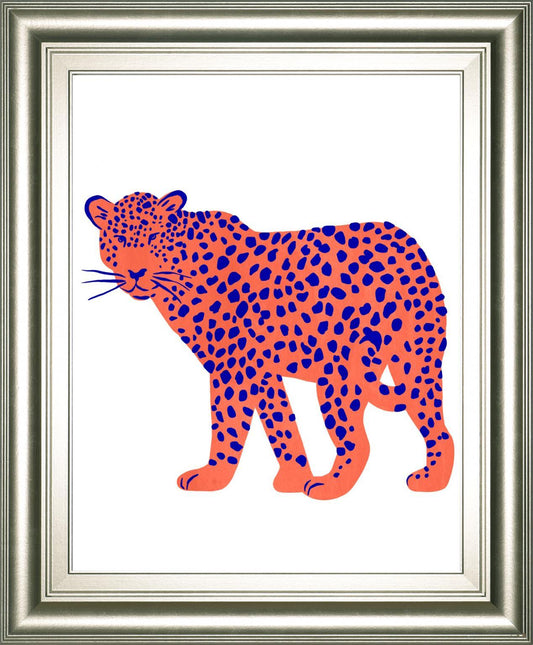 22x26 Bright Leopard I By Emma Scarvey - Pink Classy Art