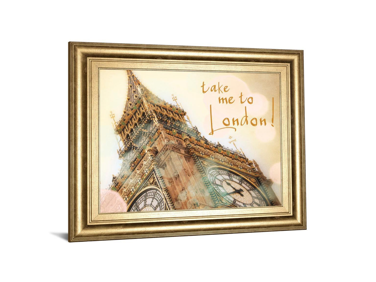 Take Me To London By Emily Navas - Framed Print Wall Art - Beige Classy Art