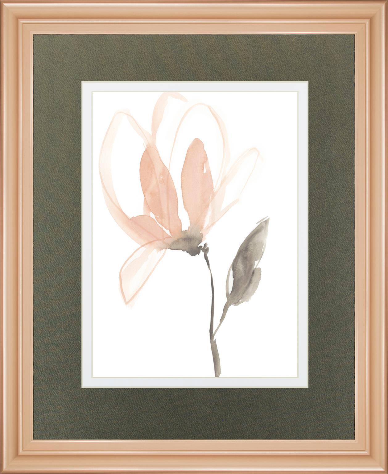 34x40 Blush Petals I By Jennifer Goldberger - Beige Classy Art