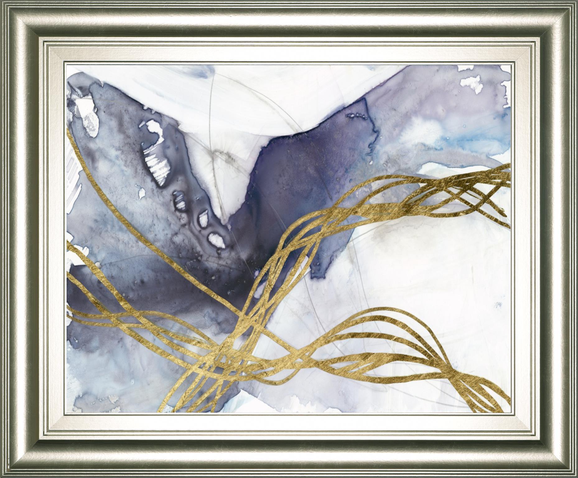 22x26 Agate Wave IV By Jennifer Goldberger - Blue Classy Art