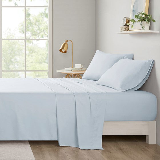 All Season Soft Touch Sheet Set Blue King Olliix.com