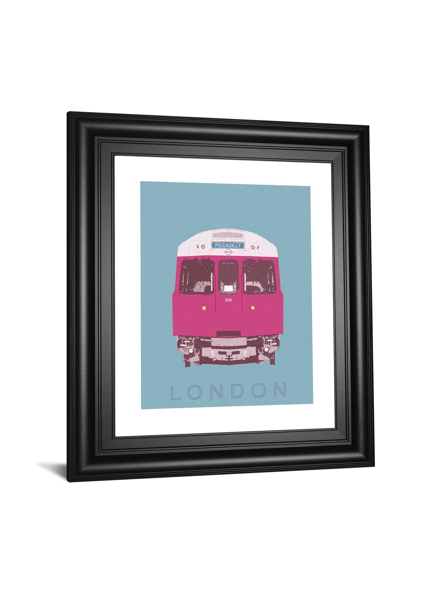 London Transport 3 By Ben James - Framed Print Wall Art - Purple Classy Art