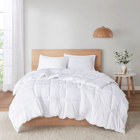 Anti-Microbial Down Alternative Comforter White Twin Olliix.com