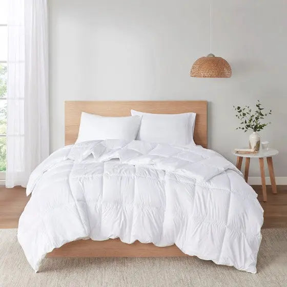 Anti-Microbial Down Alternative Comforter White Full/Queen Olliix.com