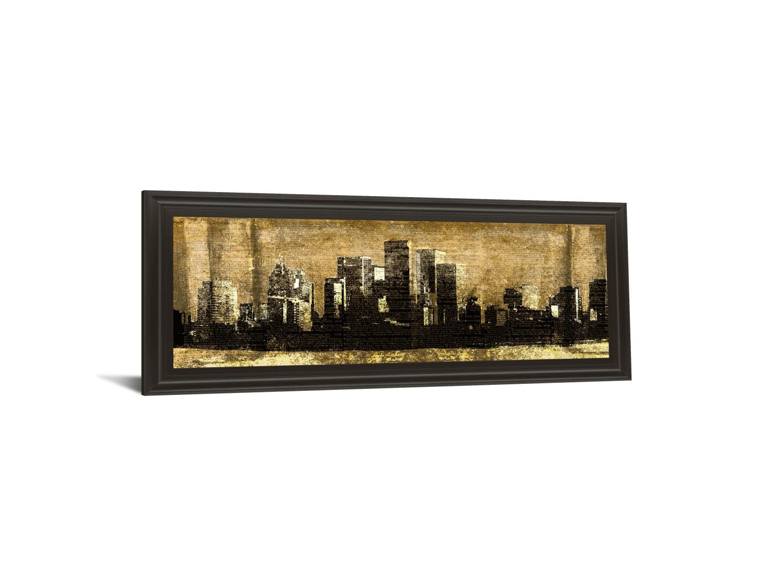 Defined City Il By Sd Graphic Studio - Framed Print Wall Art - Black Classy Art