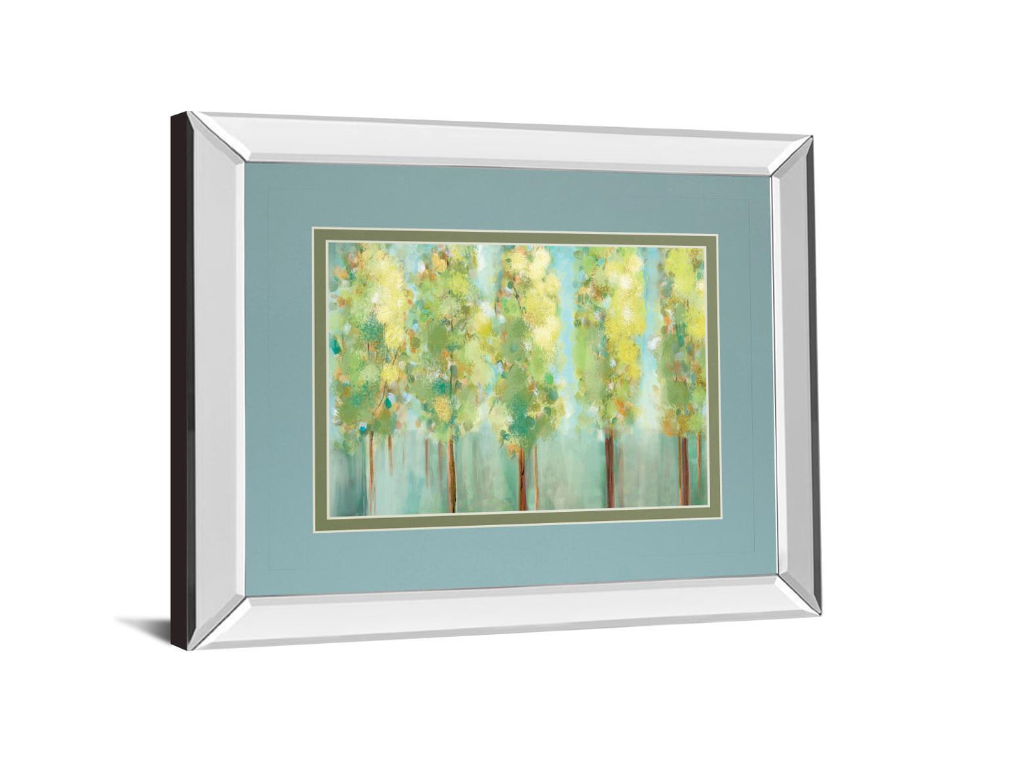 Turnwood By Susan Jill - Mirror Framed Print Wall Art - Green Classy Art