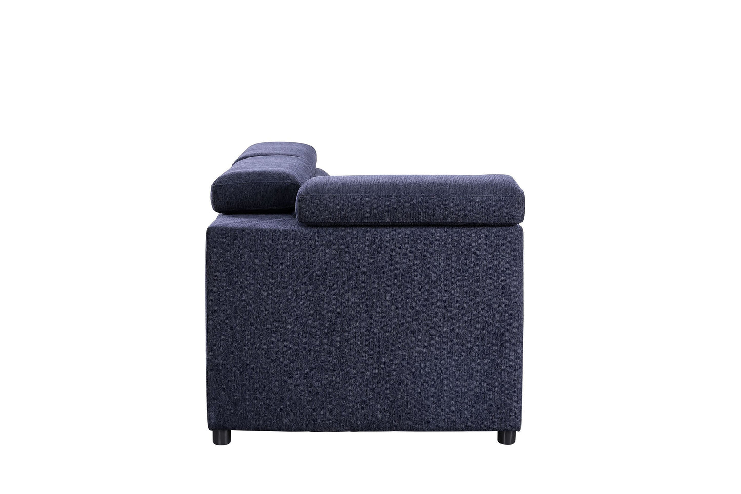 ACME Nekoda Storage Sleeper Sectional Sofa and Ottoman, Navy Blue Fabric 55520 ***(FREE SHIPPING)*** House to Home Furnishings LLC